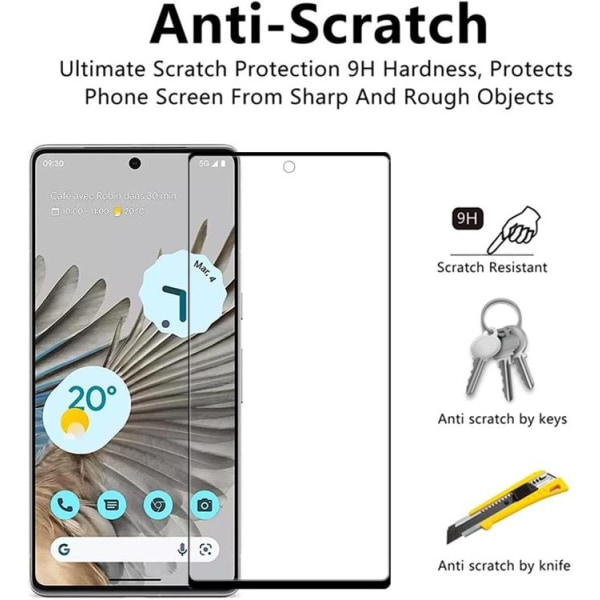 [2-PAK] Google Pixel 8 Pro Hærdet Glas Skærmbeskyttelse - Sort