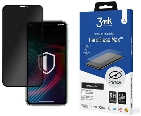 3MK iPhone 7 Härdat glas Skärmskyd Privacy - Svart Svart
