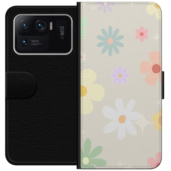 Plånboksfodral till Xiaomi Mi 11 Ultra med fejdande blommor
