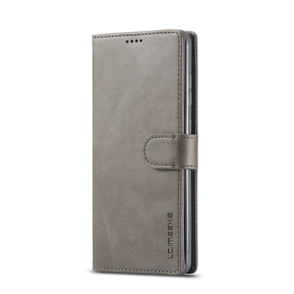 LC.IMEEKE Leather Stand Plånboksfodral för Samsung Galaxy S20 Plus - Grå