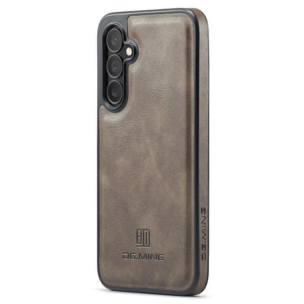DG.MING Mobilskal till Samsung Galaxy S25 Anti-Drop Läder Coated Brun