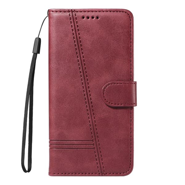 T-Shape Samsung Galaxy S26 / S26 Pro Plånboksfodral Konstläder - Vinröd