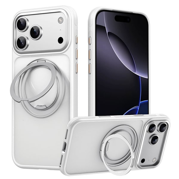 Mobilskal till iPhone 17 Pro Max MagSafe Kickstand TPU PC - Vit Vit