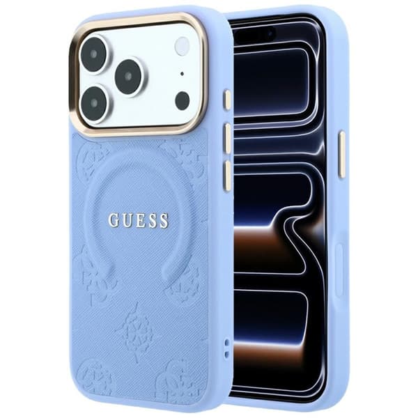 Guess Mobilskal För iPhone 18 Pro/17 Pro Magsafe Saffiano Peony & Ring