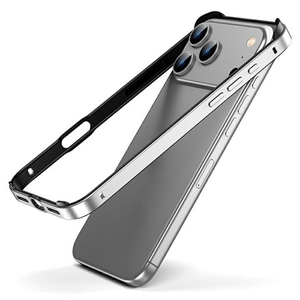 Mobilskal till iPhone 17 Pro Max Hollow Metal Bumper - Silver Silver