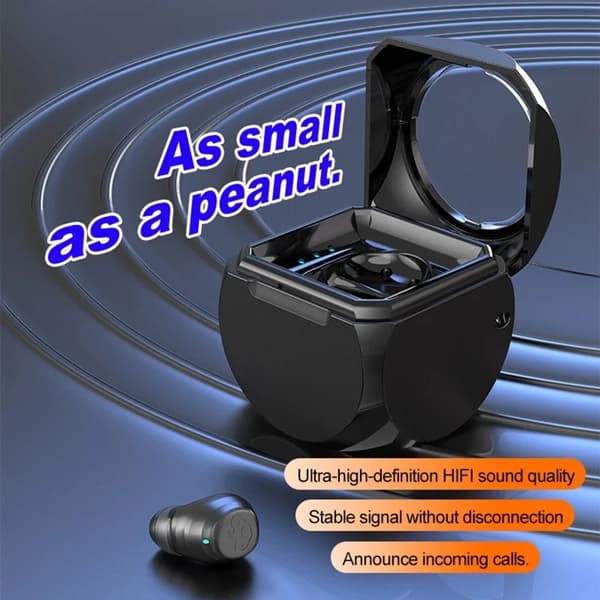 Singel Mini Bluetooth In-Ear Trådlösa Hörlurar Q1 - Svart Svart