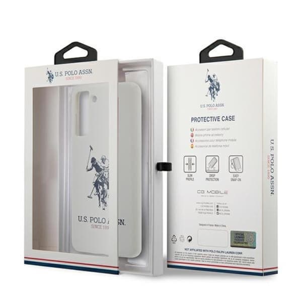 US Polo Silicone Logo Skal Galaxy S21 Plus - Vit White