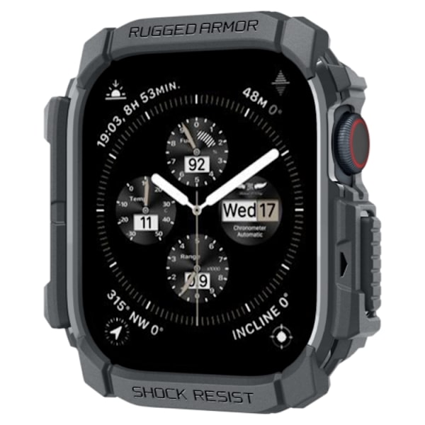 Spigen Apple Watch 10 (46mm) Etui Rugged Armor - Mørkegrå Grå