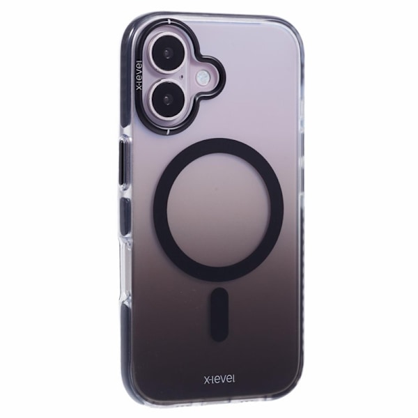X-LEVEL Mobilskal till iPhone 16 MagSafe TPU Gradient Svart