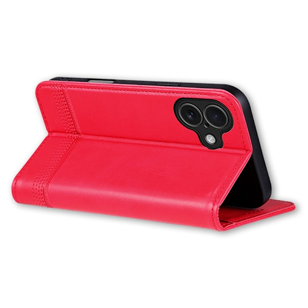 AZNS iPhone 17 Plånboksfodral Konstläder - Röd