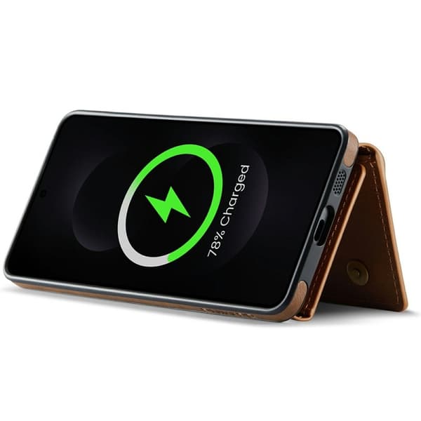 DG.MING M5 Series Mobilskal till Samsung Galaxy S25 Edge Konstläder Brun