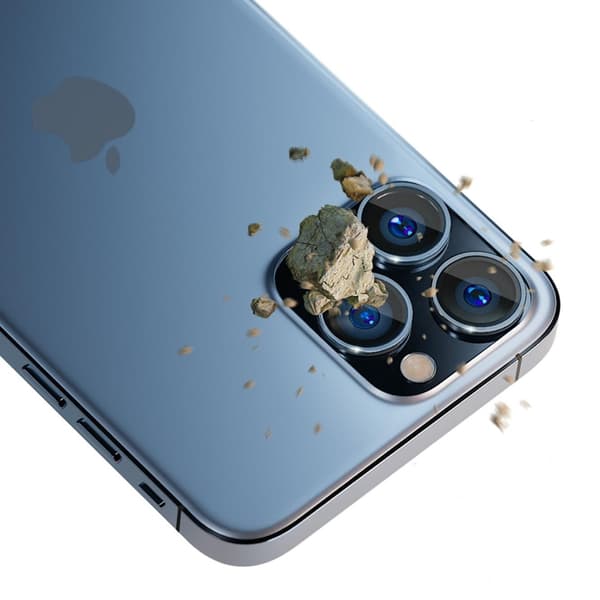3MK iPhone 15 Pro härdat glas Kameraskydd - Blå
