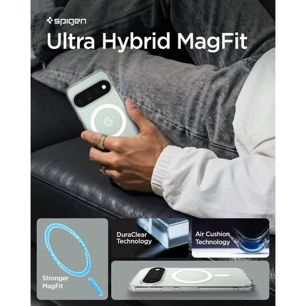Spigen Mobilskal För Google Pixel 11 Pro Magsafe Ultra Hybrid - Clear/Vit Vit