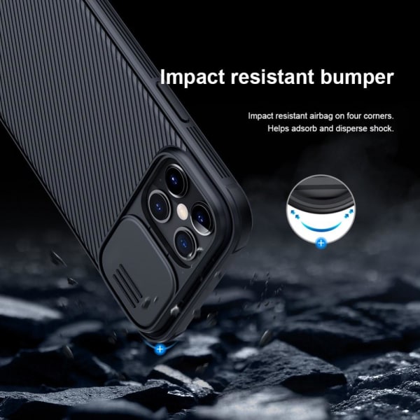 NILLKIN CamShield MobiliPhone 12 Pro Max -kuori - musta Black