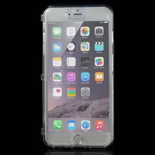 Flexiskal + Front Flap Case Apple iPhone 6(S) Plus - läpinäkyvä Transparent