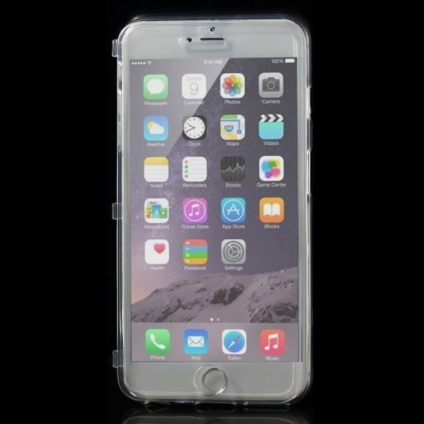 Flexiskal + Front Flap Case till Apple iPhone 6(S) Plus - Transparent Transparent
