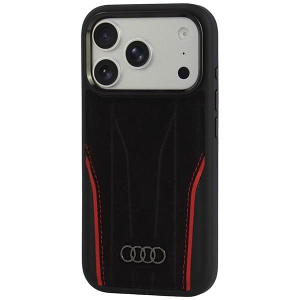 Audi Mobilskal För iPhone 18 Pro/17 Pro Magsafe R8 Äkta läder - Röd