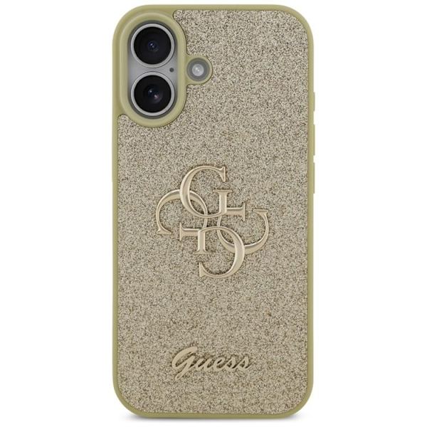 Guess Mobilskal till iPhone 17 Fixed Glitter Big 4G - Guld Guld