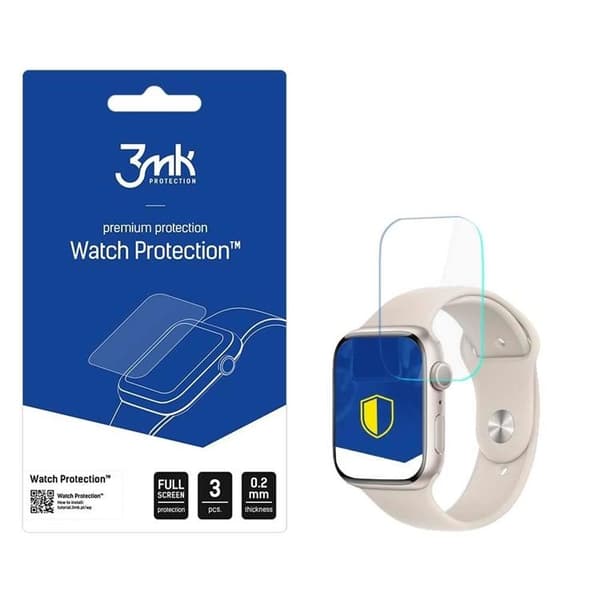 3MK Apple Watch 8 41mm Karkaistu lasi Näytönsuoja Transparent