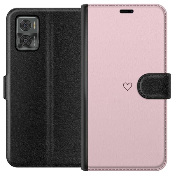 Plånboksfodral till Motorola Moto E22i med Litet Hjärta