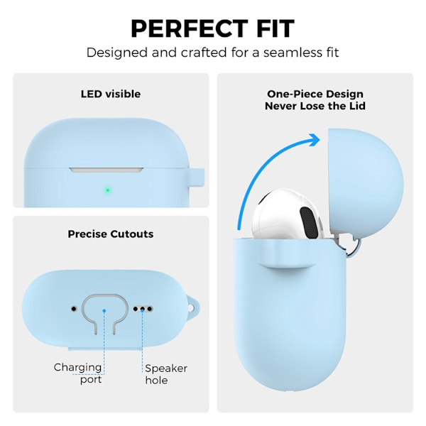 AHASTYLE AirPods 4 Mobilskal Silikon PT196 - Blå Blå