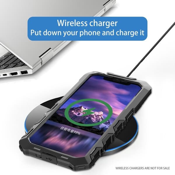 R-JUST Mobilskal till iPhone 15 Plus Shockproof Silikon + Metall Svart