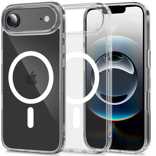 Tech-Protect Telefontaske til iPhone Air Magsafe Flexair Hybrid - Klar Svart