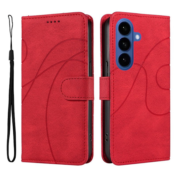 Plånboksfodral för Samsung Galaxy S26 Plus Konstläder Ställ - Röd