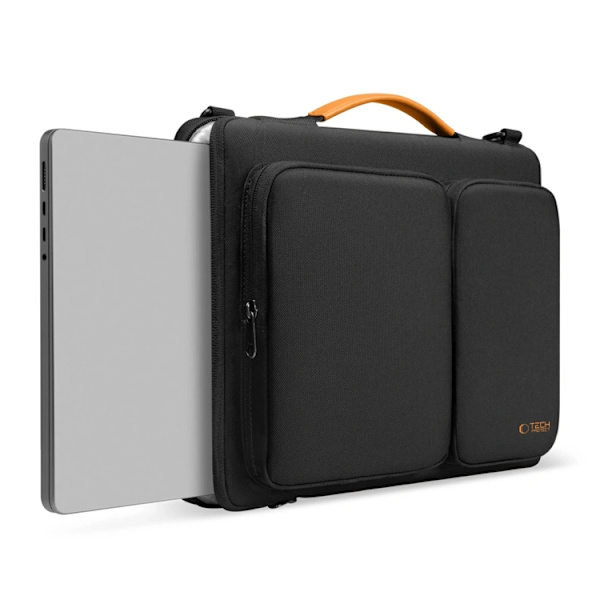 Tech-Protect Computertaske 13-14" Defender - Sort/Orange Svart
