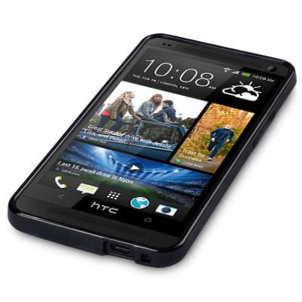 Flexi-kuori HTC One (M7) -puhelimelle (musta) Black