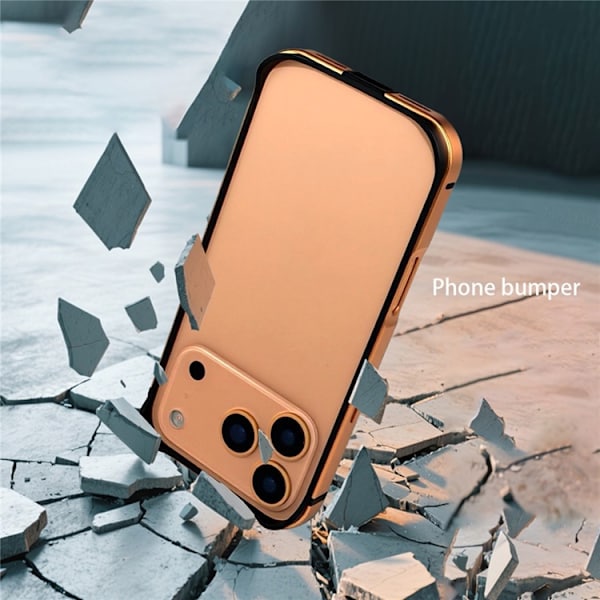 Mobilskal till iPhone 17 Pro Max Bumper Ultra Thin Metal TPU - Grå Grå