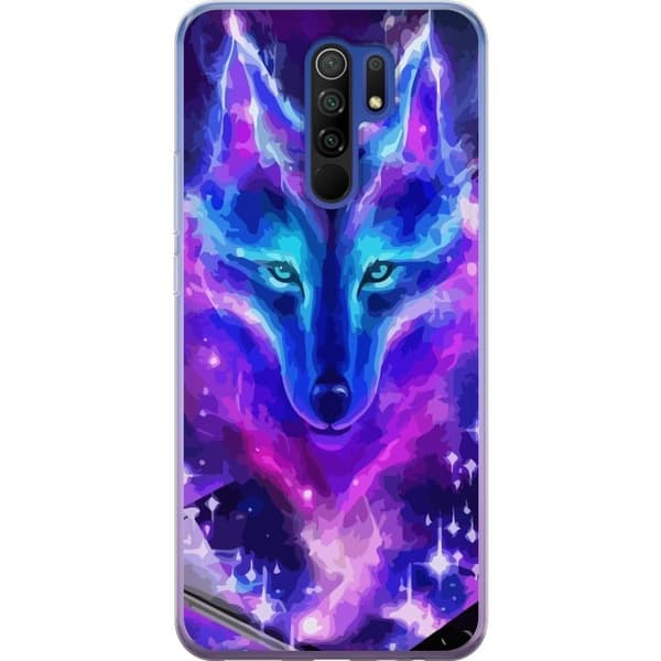 Mobilcover til Xiaomi Redmi 9 med Neon Ulv