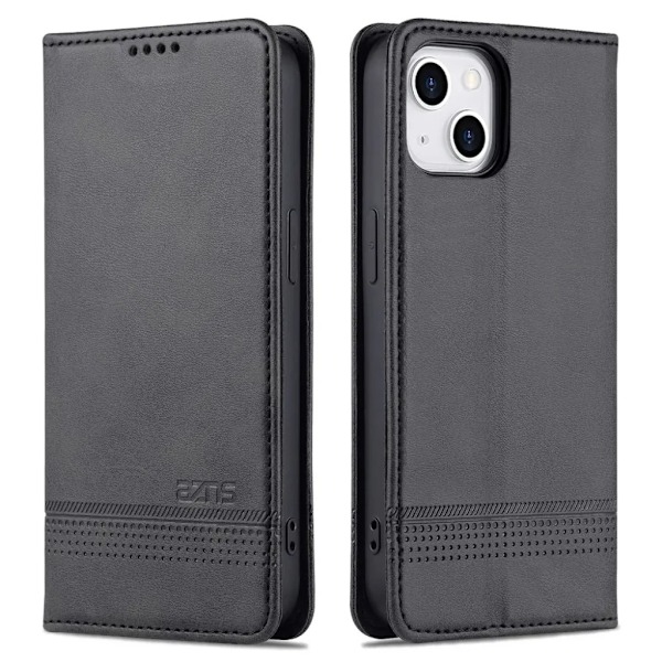 AZNS iPhone 15 Plus Plånboksfodral - Svart Svart