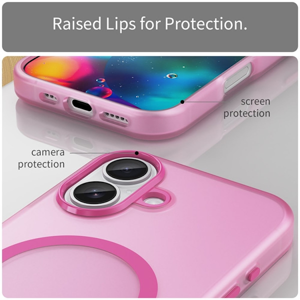 Mobilskal till iPhone 17 MagSafe Slim Matte Translucent - Rosa Rosa