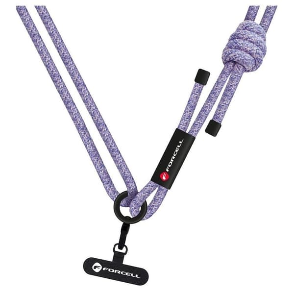 Forcell Crossbody Mobilrem Lanyard med Justerbar Längd - Grå Grå