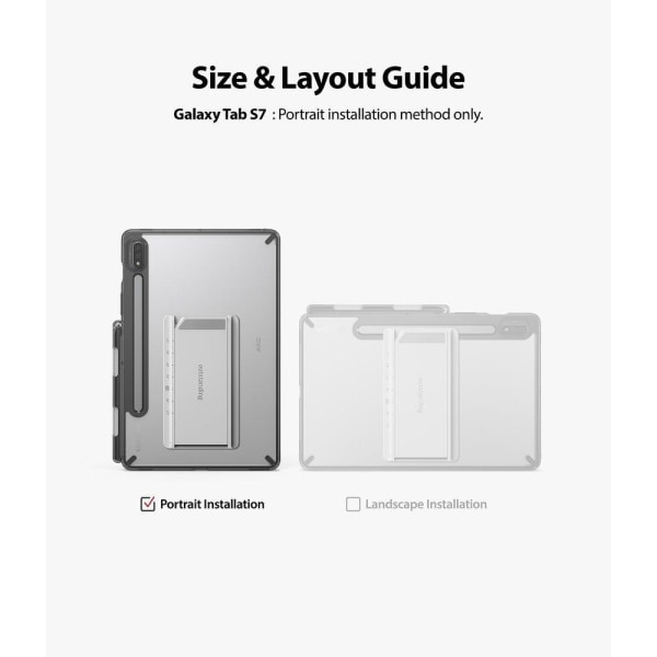 Ringke-kuori Samsung Galaxy Tab S7 / Tab S8 - harmaa Grey