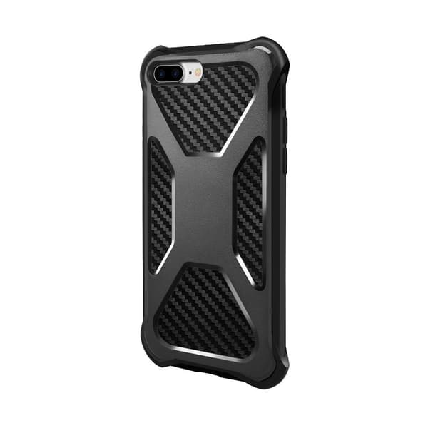 2-in-1 iPhone 8 Plus / 7 Plus -puhelinkotelo vyökotelolla - Musta Black