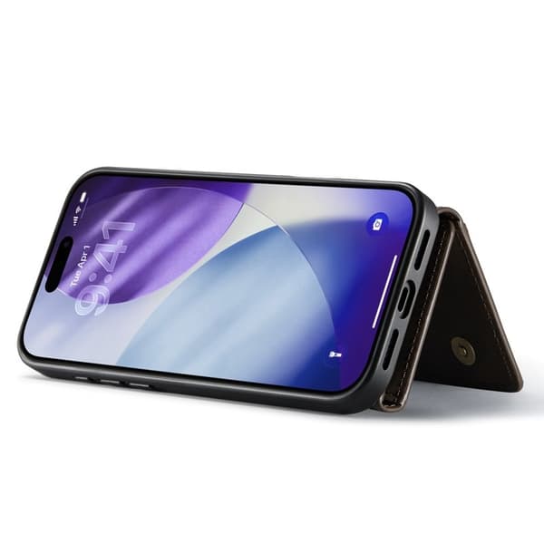DG.MING M1 Series Mobilskal till iPhone 17 Pro Max Kickstand Brun