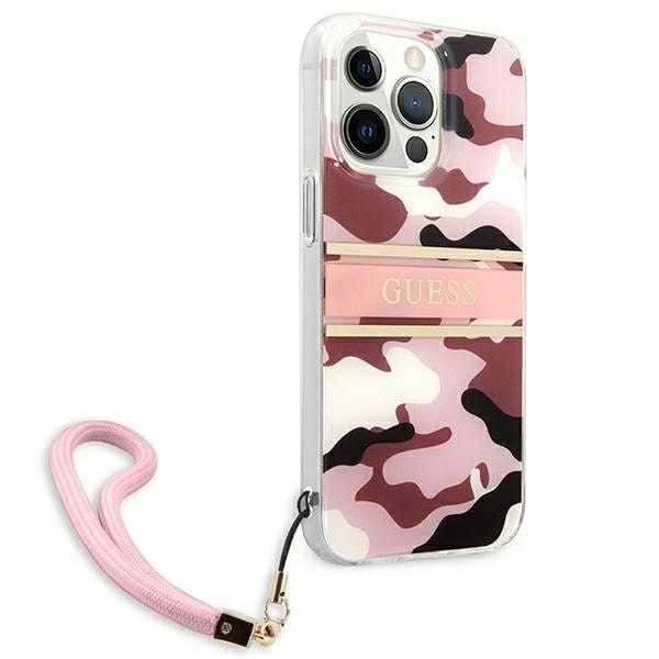 Guess Camo Strap Collection Skal iPhone 13 Pro Max - Rosa Rosa
