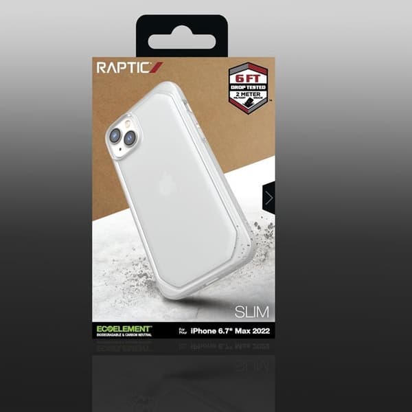 Raptic iPhone 14 Kuori Slim - Läpinäkyvä Transparent