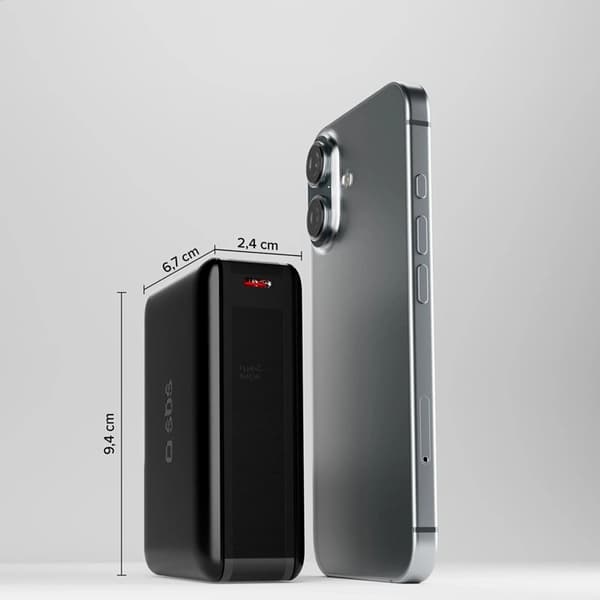 SBS Strømbank 20000mAh 65W USB-C- USB-A PD AFC - Sort Svart