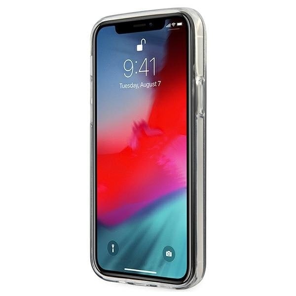 Guess Skal iPhone 12 & 12 Pro Glitter Gradient Script - Svart Svart