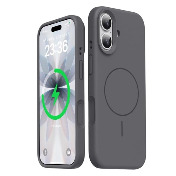 Mobilskal till iPhone 17 MagSafe Liquid Silikon - Grå Grå
