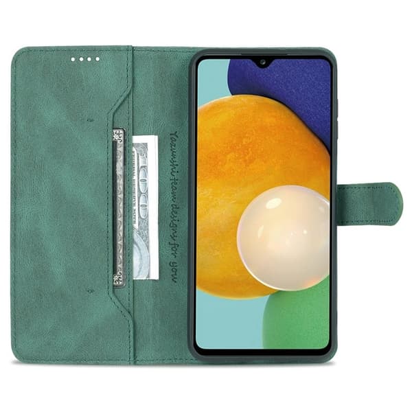 AZNS Samsung Galaxy A13 5G Plånboksfodral Konstläder - Grön