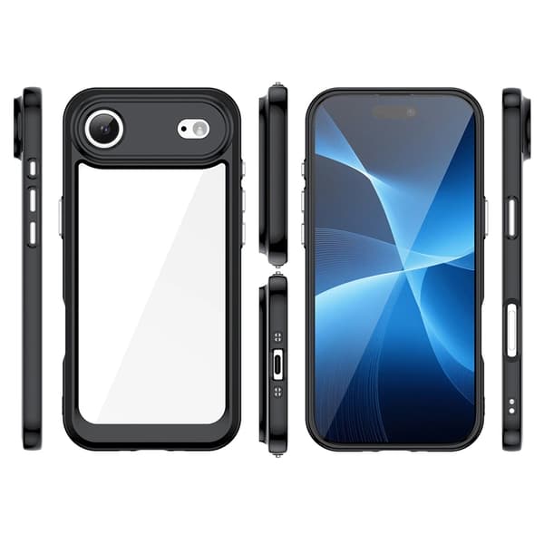 Telefontaske til iPhone Air Outer Space - Sort/Gennemsigtig Transparent