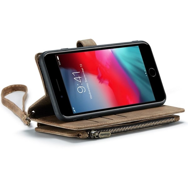 CASEME C30 Plånboksfodral för iPhone 6 Plus/6s Plus - Brun Konstläder