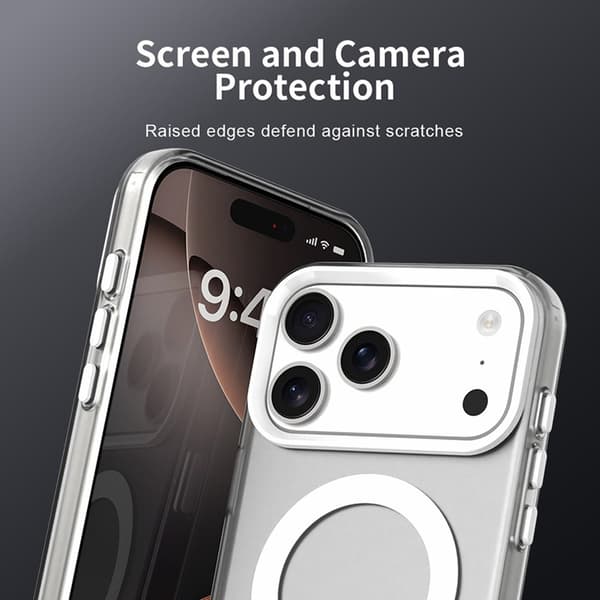 Mobilskal till iPhone 17 Pro MagSafe Anti Drop Hybrid - Vit Vit