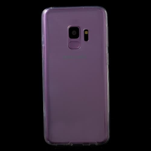 Touchable Front + Back TPU Mobilskal till Galaxy S9 - Clear Transparent