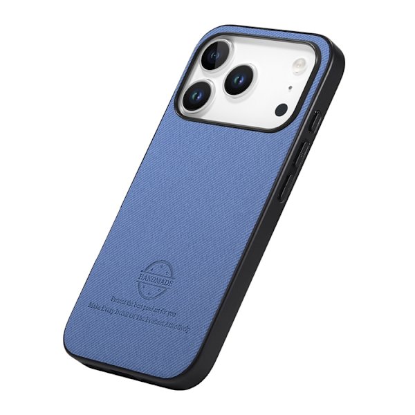 Mobilskal till iPhone 17 Pro Trasa Läder - Blå Blå
