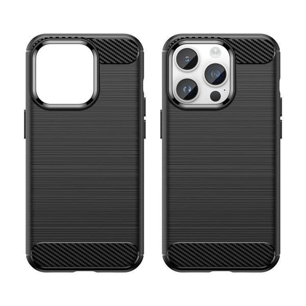 Mobilskal till iPhone 15 Pro Max Carbon Flexible - Svart Svart